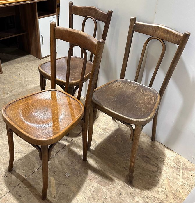 9 buc Scaun Vintage din Lemn Stil Thonet; Scaune
