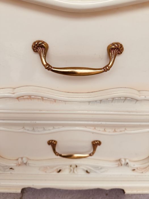 Италиански нощни шкафчета с мраморени плотове от 70-те