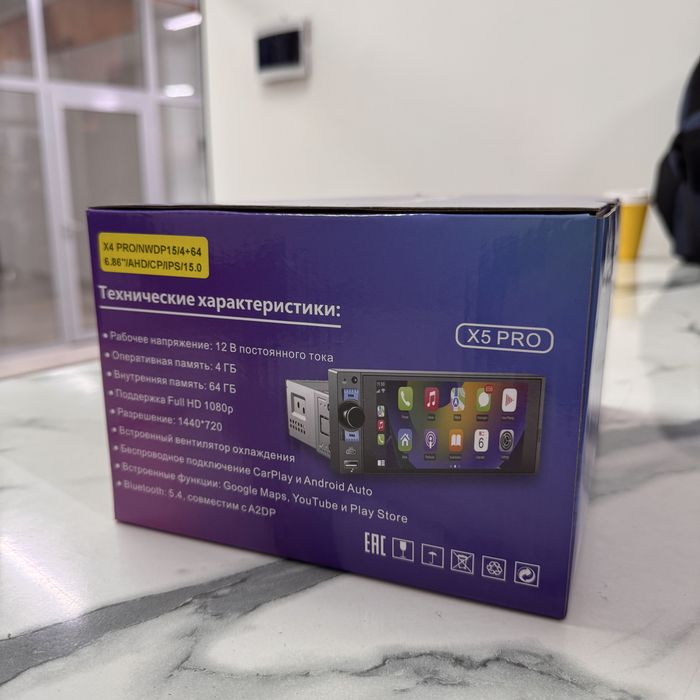 Android магнитола 1 DIN 4/64 ГБ — CarPlay, Android Auto, оригинал