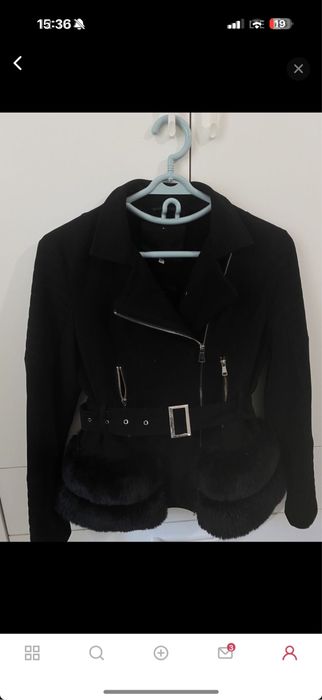 Дубленка черная итальянская