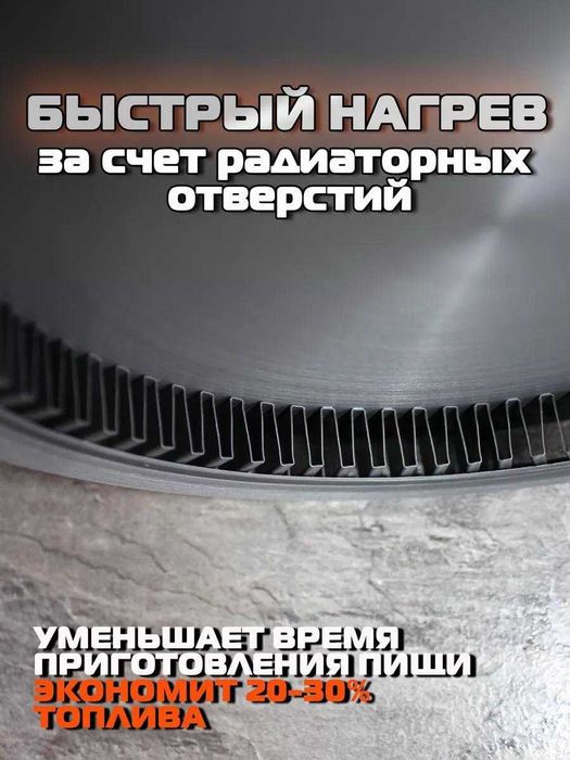 Походный туристический чайник с теплообменником