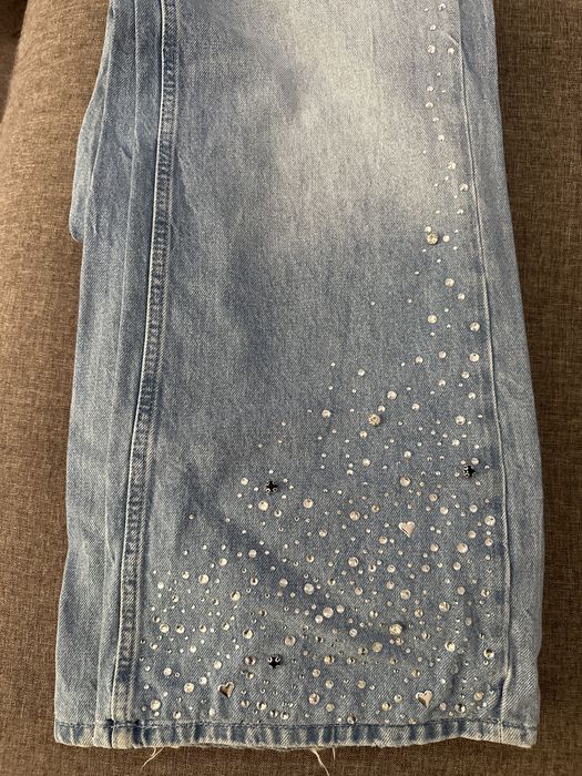 Дънки с широк крачол Bershka