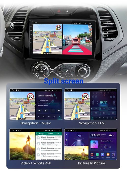 Navigatie Android dedicata pt. Renault Captur (2016-2019).