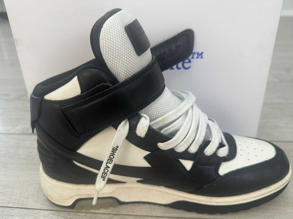 Off-White Out Of Office Mid Top Lea White/Black masura 42
