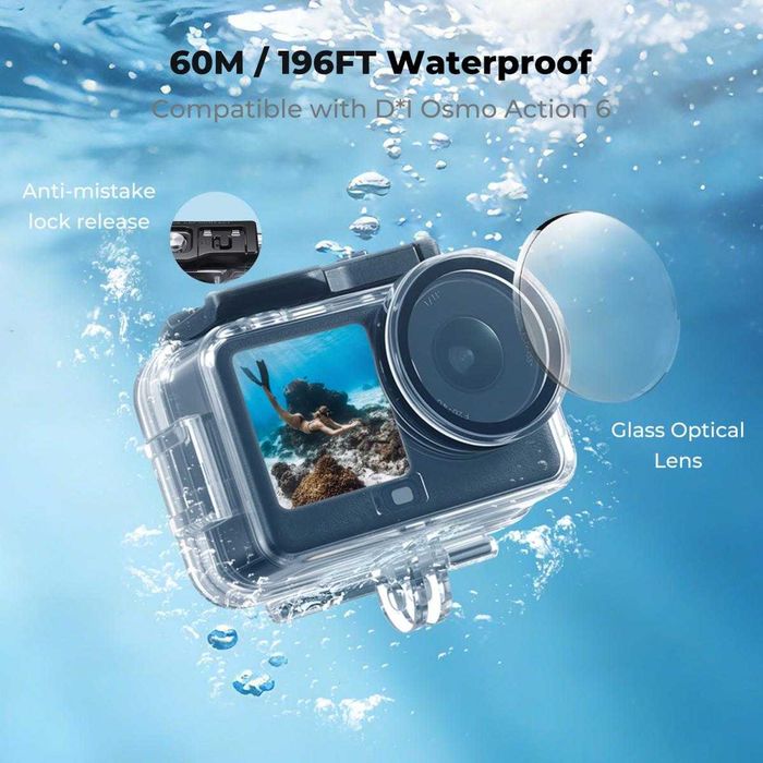 K&F Concept KF12.0048 водоустойчив корпус за DJI Osmo Action 6