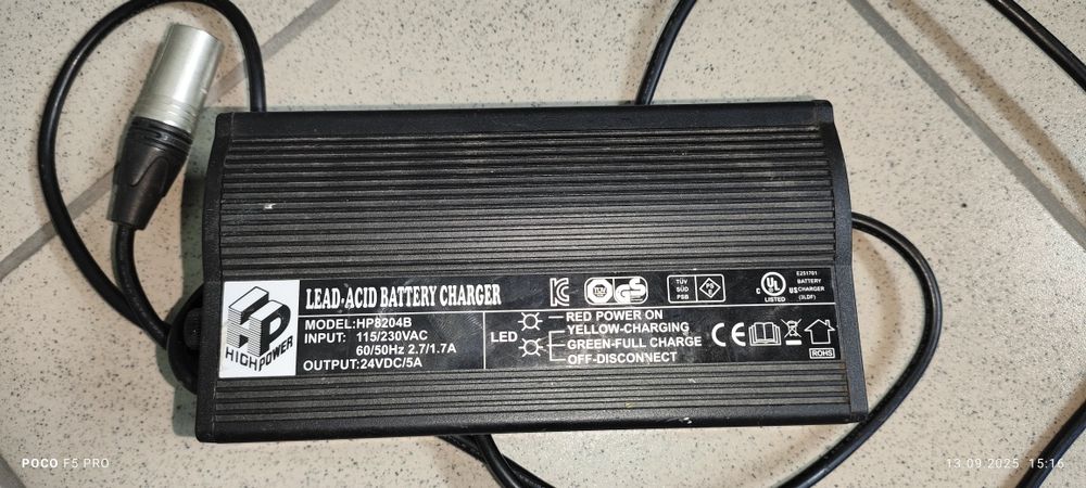 Зарядно за инвалидна количка 24V/5A,за скутер, колело