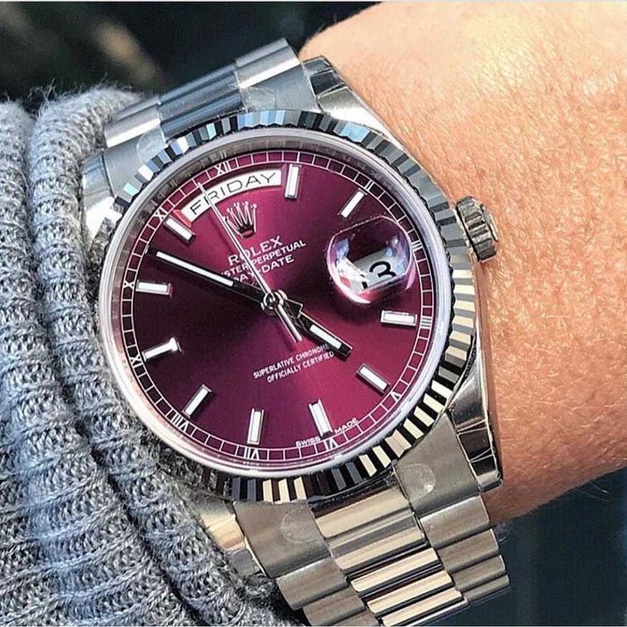 rolex day-date 36mm cherry oyster