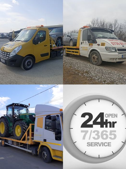 Tractari auto Vaslui, transport utilaje,servicii Macara platforma auto