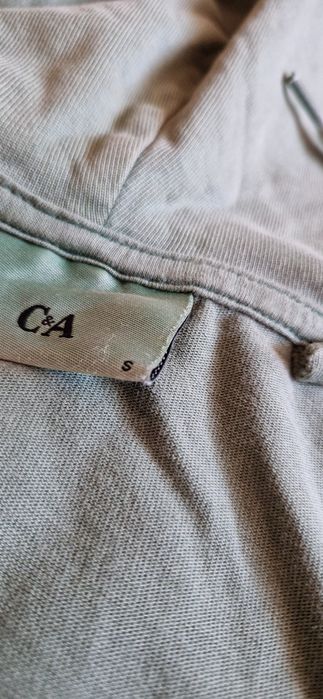 Hanorac cu fermoar, verde,  C&A,  S