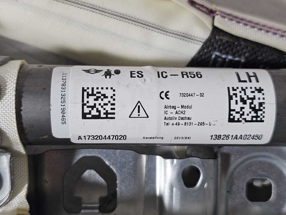 Airbag cortină stânga Mini Hatch R56 2005-2014 2013 1.6 D 66kW Cod OEM: A17320447020, 72127320447, 7320447 (5F3)