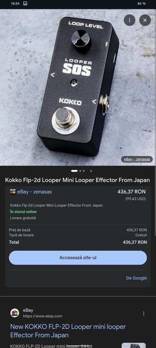Pedala looper chitara electrica Kokko