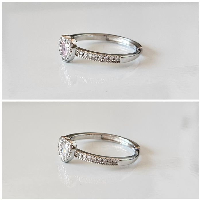 Сребърни дамски пръстени сърце регулируеми