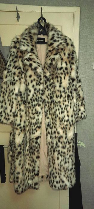 Шуба под рысь из овечей шерсти