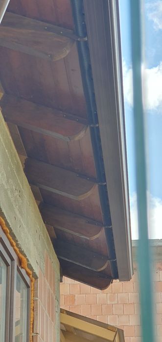 Jgheaburi și burlane dintr-o bucata fără îmbinari aluminiu gri /maro