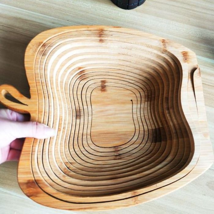 Сгъваема фруктиера за плодове и зеленчуци Бамбукова