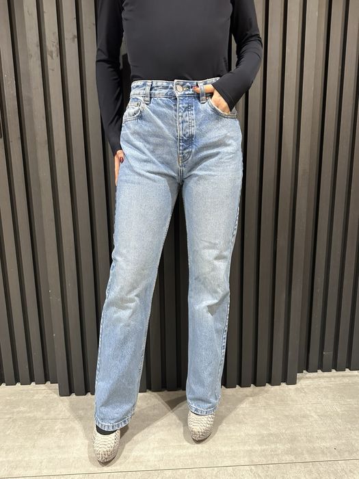 Дамски дънки с висока талия и прав крачол- Pull&Bear