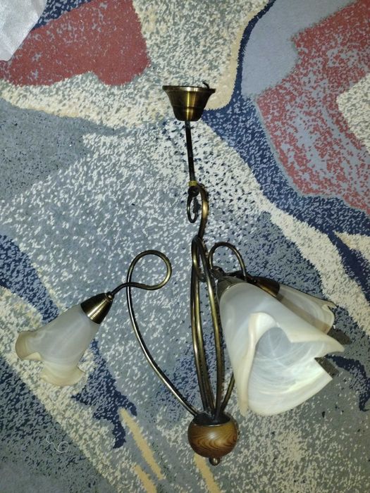 Люстра 3х рожковая бронзовая