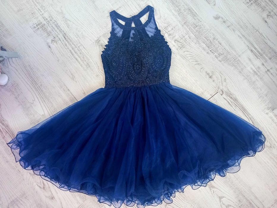 Официална рокля синя