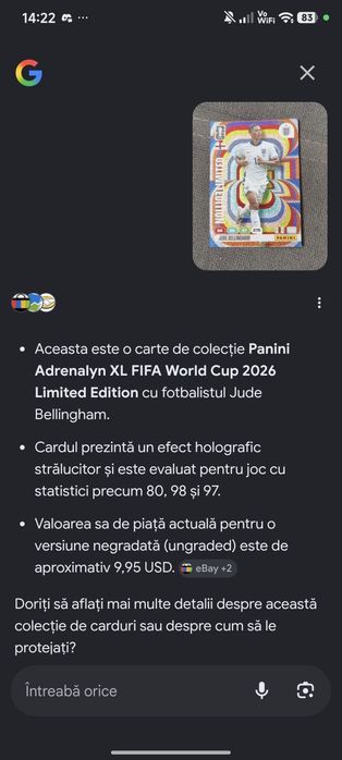 Vând cartonase ediție limitată