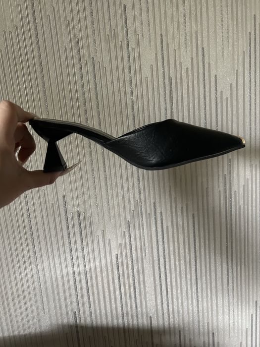Мюли на каблуке 6 см
