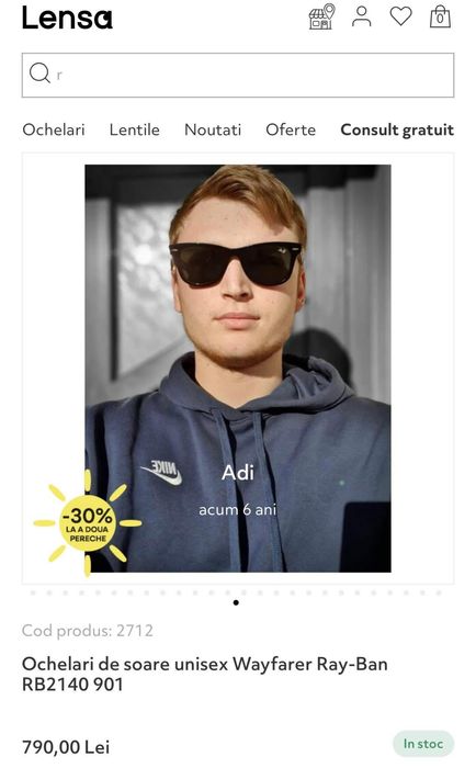 Ray Ban! NOI!ORIGINALI! Se poate verifica codul!