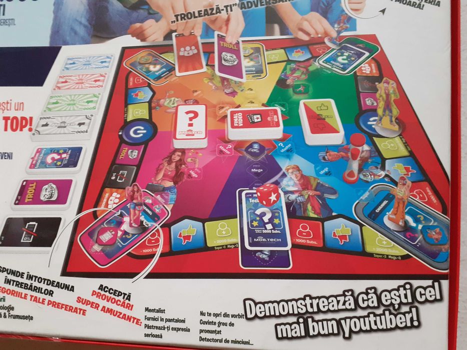 Joc de societate Go Master Youtubers, recom.8+, nou, sigilat, de cadou