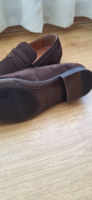 Pantofi barbatesti noi, din piele intoarsa, marimea 40