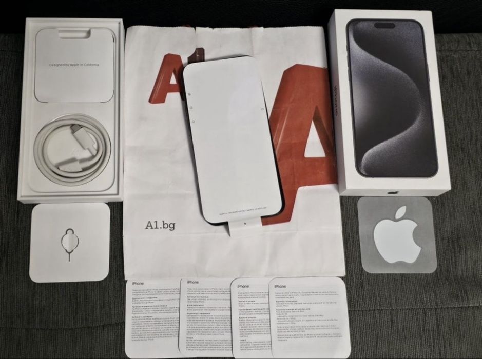 256GB iPhone 15 Pro Max A1 Гаранция 2025г. Black Titanium | Черен
