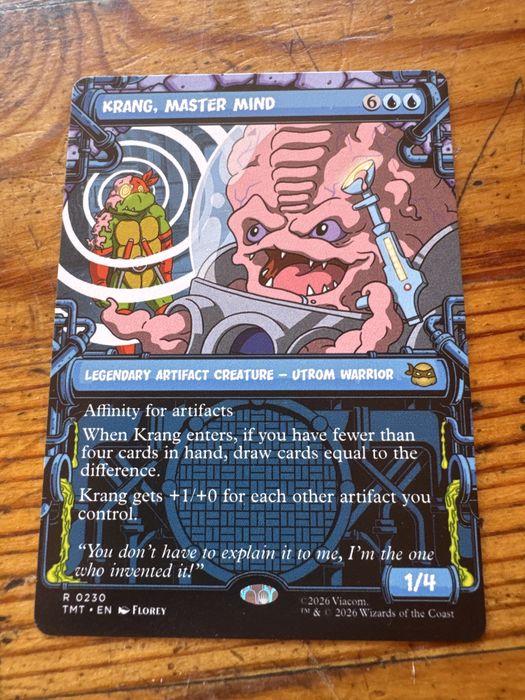 Krang master mind-рядка колекционерска карта