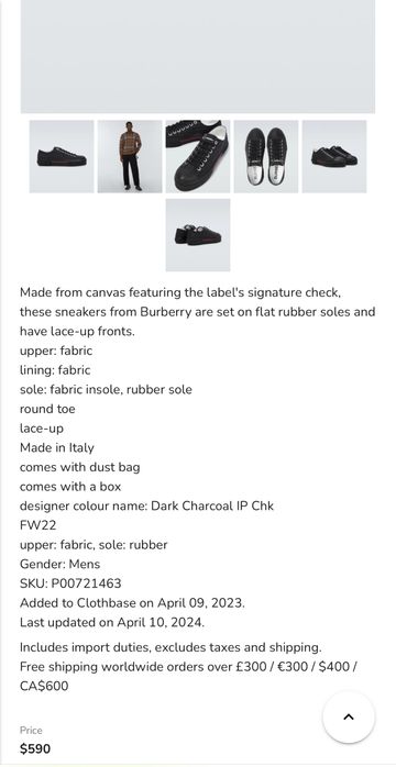 incaltaminte barbati Burberry Jack Low 43