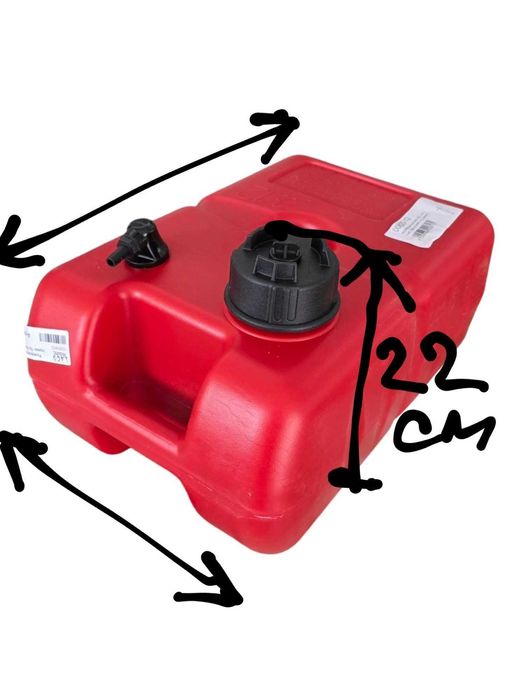 Резервоар за бензин 12 l за извънбордов двигател. Бака за лодка