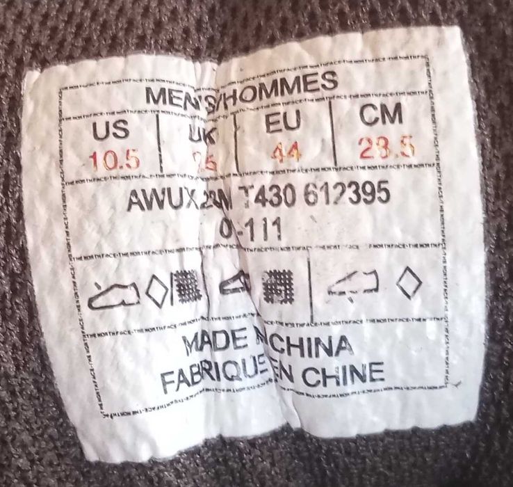 Маратонки Northface Vibram. Размер 44