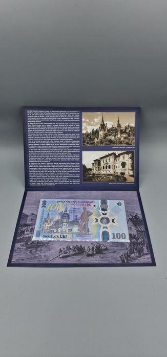 Bancnota 100 lei- editie aniversara 185 ani de la nasterea luiCarol I