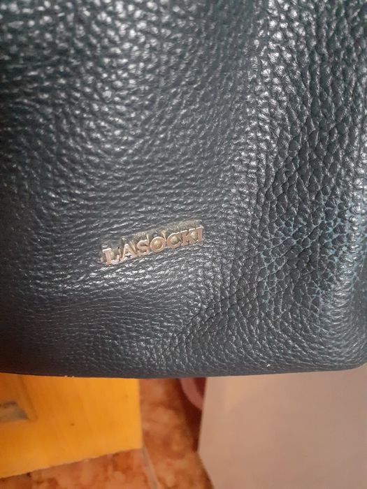 Geanta din piele naturala, LASOCKI,bleumarin, în stare perfecta,
