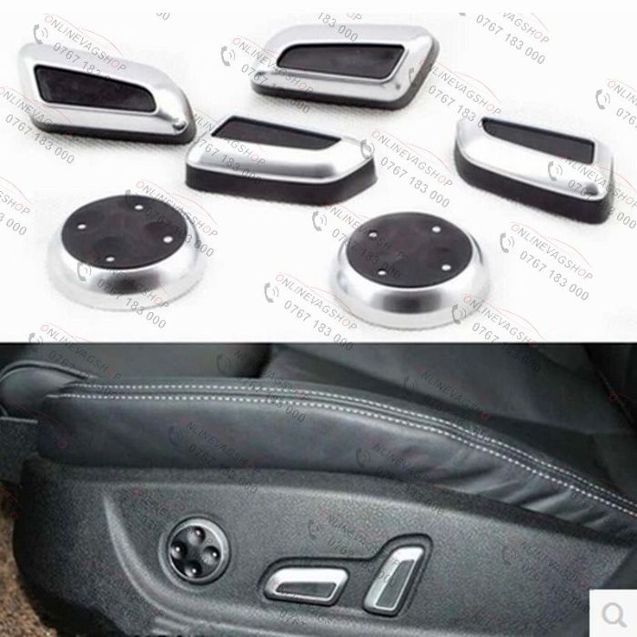 Set butoane reglaj scaun cromate pentru VW sau AUDI
