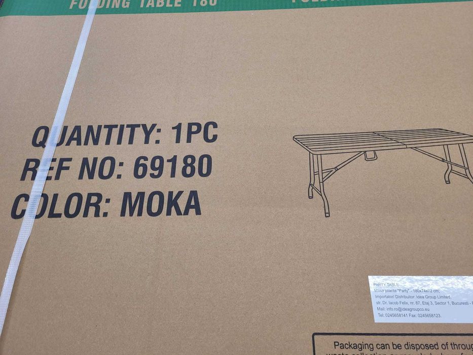 Vand Masa pliabila portabila Ratan Maro, 179x74x72 cm, NOU 299 Lei