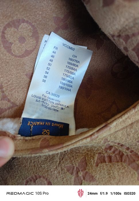 Luis Vuitton shearling Embossed monogram leather jacket HJL62EYGL Men'