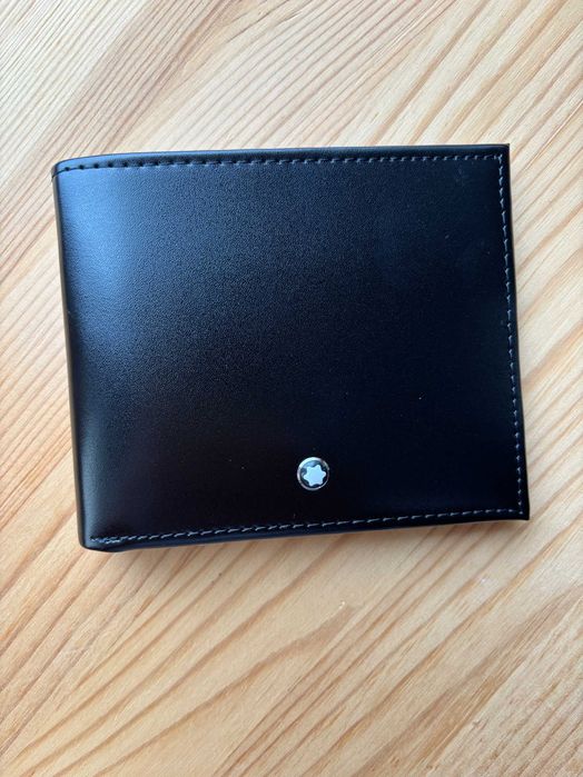 Portofel Montblanc barbatesc. Negru, piele naturala, Nou