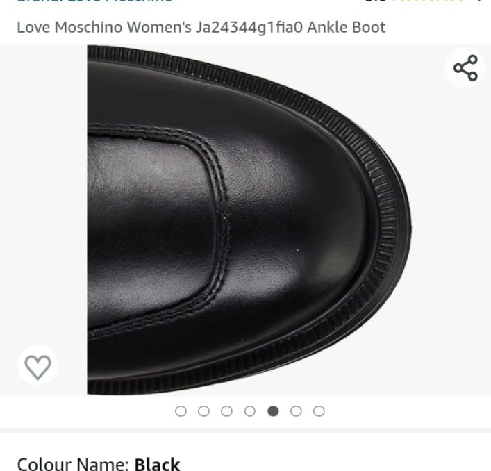 Ghete Love Moschino,  nr.36, piele naturală