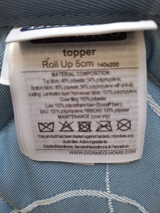 Topper Dormeo,roll up -5 cm grosime,140 latime/200