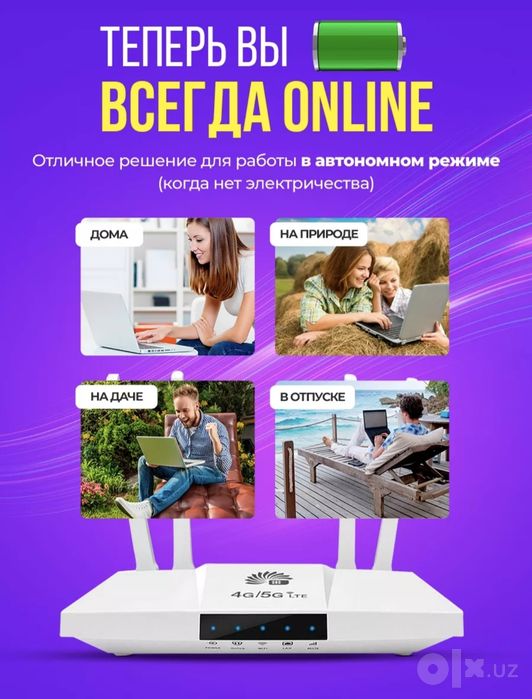 Роутер Wi-Fi сим картой 4G вайфай с аккумулятором