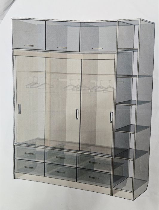 Детская мебель кровать, шкаф, стол