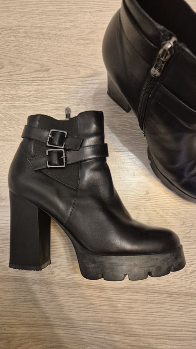 Ботильоны демисезонные кожаные