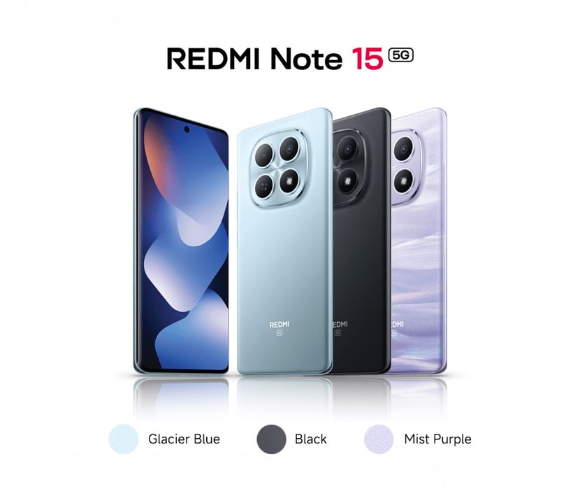 НОВ! Xiaomi Redmi Note 15 5G 256GB 8RAM Black / Blue / Green / Purple 2г. Гаранция!