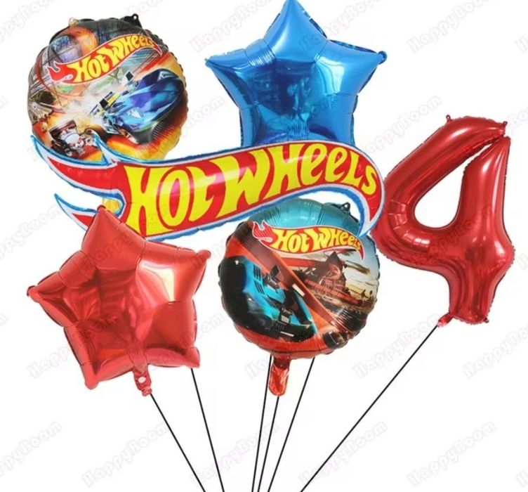 Парти сет украса  Hot wheels и строителни машини