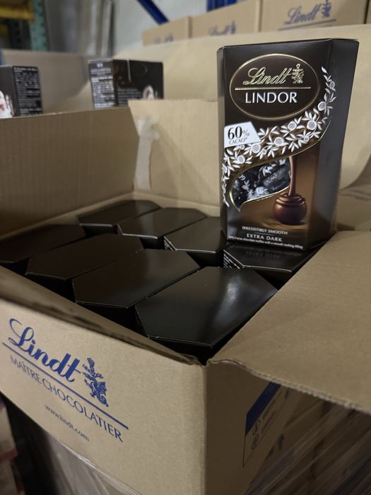 Lindt LINDOR 60% какао 2 палета налични