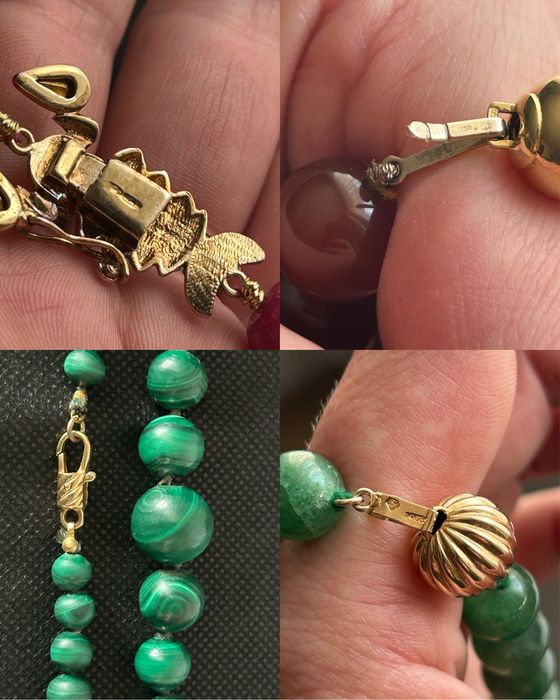 Coliere vintage cu pietre naturale