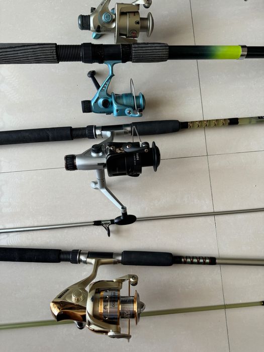 Въдици комплект за дъно и плувка с 5 макари | Fishing rods