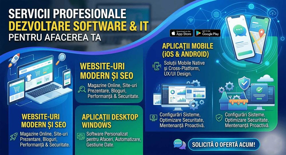 Web Design, App Mobile & Desktop | Servicii IT Profesionale