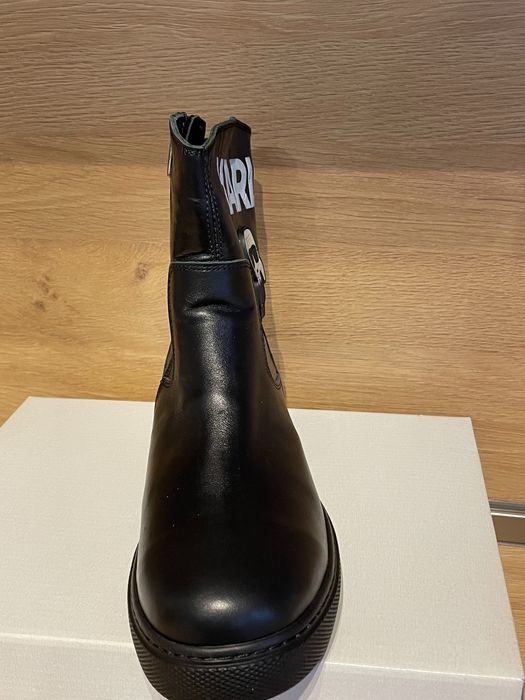 Чисто нови детски зимни ботуши от естествена кожа Karl Lagerfeld